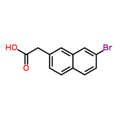 (7-Bromo-2-naphthyl)acetic acid结构式