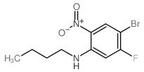 4-溴-N-丁基-5-氟-2-硝基苯胺结构式