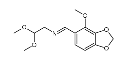 4-Methoxy-5-(2',2'-dimethoxyethyl)carbimino-1,3-benzodioxolan结构式