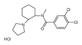 3,4-dichloro-N-methyl-N-[(1R,2S)-2-pyrrolidin-1-ylcyclohexyl]benzamide,hydrochloride Structure