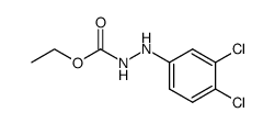 3-(3,4-二氯苯基)肼基甲酸乙酯结构式