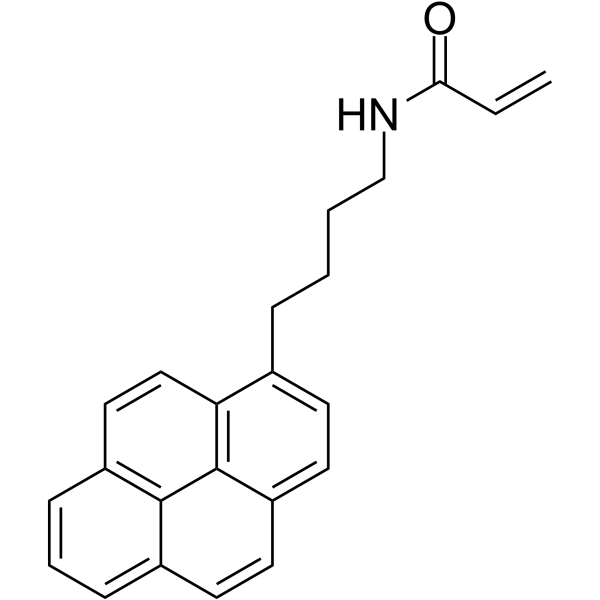 N-丙烯酰-1-芘丁胺结构式