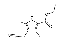 ethyl 3,5-dimethyl-4-thiocyanopyrrole-2-carboxylate结构式