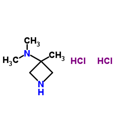 N,N,3-三甲基氮杂环丁烷-3-胺二盐酸盐结构式