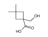 1-(Hydroxymethyl)-3,3-dimethylcyclobutanecarboxylic acid Structure