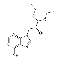 (S)-3-adenyl-2-hydroxypropanal diethyl acetal Structure