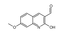 7-METHOXY-2-OXO-1,2-DIHYDRO-QUINOLINE-3-CARBALDEHYDE结构式