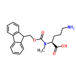 N2-[(9H-Fluoren-9-ylmethoxy)carbonyl]-N2-methyl-L-ornithine Structure