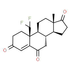 19,19-Difluoroandrost-4-ene-3,6,17-trione结构式