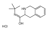 (S)-N-TERT-BUTYL-1,2,3,4-TETRAHYDROISOQUINOLINE-3-CARBOXAMIDE HYDROCHLORIDE结构式