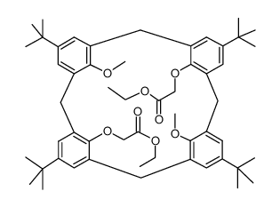 O(1),O(3)-双(乙酸基甲基)-O(2),O(4)-二甲基对叔丁基杯芳烃结构式