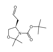 (R)-叔丁基2,2-二甲基-4-(2-氧代乙基)噁唑啉-3-羧酸结构式