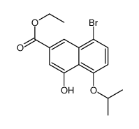 8-溴-4-羟基-5-(1-甲基乙氧基)-2-萘羧酸乙酯结构式