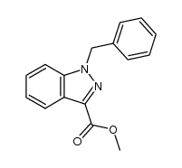 1H-Indazole-3-carboxylic acid, 1-(phenylmethyl)-,methyl ester Structure