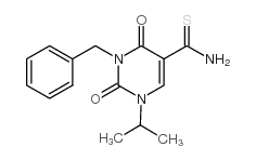 3-苄基-1-异丙基-2,4-二氧代-1,2,3,4-四氢嘧啶-5-硫代甲酰胺结构式