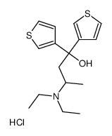 diethyl-[4-hydroxy-4,4-di(thiophen-3-yl)butan-2-yl]azanium,chloride Structure