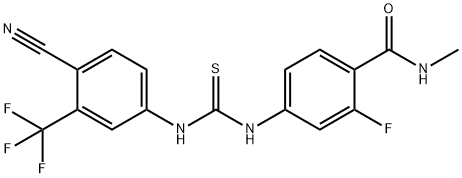 Benzamide, 4-[[[[4-cyano-3-(trifluoromethyl)phenyl]amino]thioxomethyl]amino]-2-fluoro-N-methyl- structure