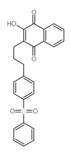 3-[3-[4-(benzenesulfonyl)phenyl]propyl]-4-hydroxy-naphthalene-1,2-dione结构式