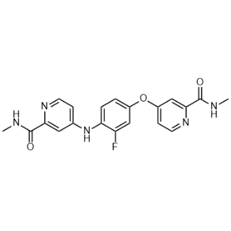 4-(3-Fluoro-4-((2-(methylcarbamoyl)pyridin-4-yl)amino)phenoxy)-N-methylpicolinamide Structure