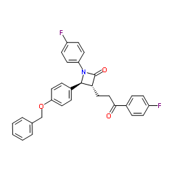 (3R,4S)-4-[4-(Benzyloxy)phenyl]-1-(4-fluorophenyl)-3-[3-(4-fluorophenyl)-3-oxopropyl]azetidin-2-one picture