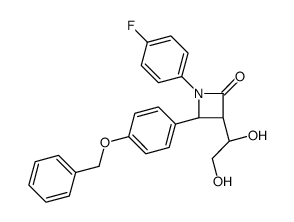 (3S,4S)-4-(4-(苄氧基)苯基)-3-((S)-1,2-二羟乙基)-1-(4-氟苯基)氮杂环丁烷-2-酮结构式