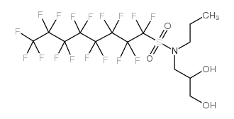 N-丙基-N-(2,3-二羟丙基)全氟正辛基磺酰胺结构式