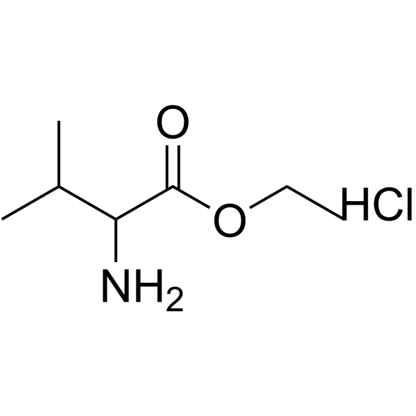 2-氨基-3-甲基丁酸乙酯盐酸盐结构式