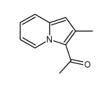 2-methyl-3-acetylindolizine结构式