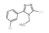 5-(3-氯苯基)-4-乙基-4H-1,2,4-噻唑-3-硫醇结构式