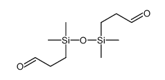 3-[[dimethyl(3-oxopropyl)silyl]oxy-dimethylsilyl]propanal Structure