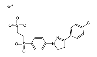 2-[[4-[3-(4-氯苯基)-4,5-二氢化-1H-吡唑基-1基]苯基]磺酰基]乙烷磺酸钠结构式