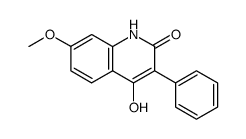 4-Hydroxy-7-Methoxy-3-phenylquinolin-2(1H)-one Structure