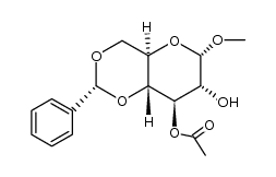methyl 3-O-acetyl-4,6-O-benzylidene-α-D-glucopyranoside Structure
