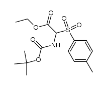ethyl tert-butoxycarbonylamino(toluene-4-sulfonyl)acetate结构式
