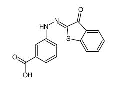 3-[2-(3-oxo-1-benzothiophen-2-ylidene)hydrazinyl]benzoic acid Structure