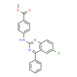 methyl 4-[(6-chloro-4-phenylquinazolin-2-yl)amino]benzoate结构式