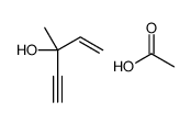 acetic acid,3-methylpent-1-en-4-yn-3-ol结构式