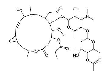 [(14E)-9-[5-(5-acetyloxy-4-hydroxy-4,6-dimethyloxan-2-yl)oxy-4-(dimethylamino)-3-hydroxy-6-methyloxan-2-yl]oxy-13-hydroxy-8-methoxy-3,12-dimethyl-5-oxo-10-(2-oxoethyl)-4,17-dioxabicyclo[14.1.0]heptadec-14-en-7-yl] propanoate Structure