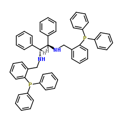 (1R,2R)-N,N'-Bis[[2-(二苯基膦)苯基]甲基]-1,2-二苯基-1,2-乙二胺结构式