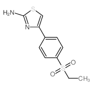 2-氨基-4-[4-(乙基磺酰基)苯基]-1,3-噻唑结构式