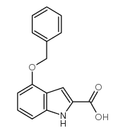 4-苄氧基吲哚-2-羧酸结构式