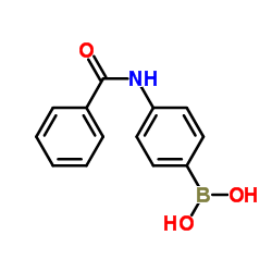 4-苯甲酰胺基苯基硼酸结构式