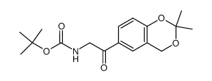 tert-butyl 2-(2,2-dimethyl-4H-1,3-benzodioxin-6-yl)-2-oxoethylcarbamate Structure