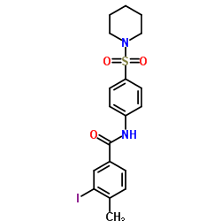 3-Iodo-4-methyl-N-[4-(1-piperidinylsulfonyl)phenyl]benzamide Structure