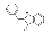 1H-Inden-1-one,3-bromo-2,3-dihydro-2-(phenylmethylene)- Structure