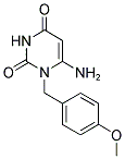 6-氨基-1-[(4-甲氧苯基)甲基]嘧啶-2,4-二酮结构式