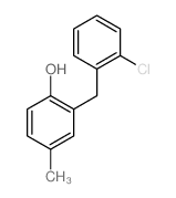 2-[(2-chlorophenyl)methyl]-4-methyl-phenol结构式