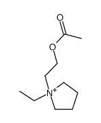 2-(1-ethylpyrrolidin-1-ium-1-yl)ethyl acetate Structure