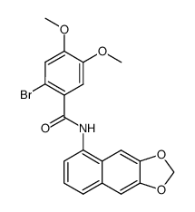 2-bromo-4,5-dimethoxy-N-(6′,7′-methylenedioxynaphthalen-1-yl)benzamide结构式