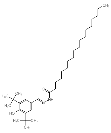 N-[(4-oxo-3,5-ditert-butyl-1-cyclohexa-2,5-dienylidene)methyl]octadecanehydrazide Structure